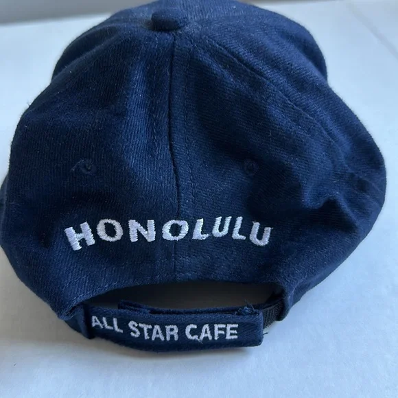 ALL STAR CAFE Black Adjustable Embroidered Cap Vintage - Picture 2 of 7